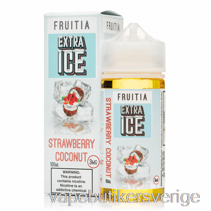 Vape Sverige Jordgubbskokos - Extra Is - Fruitia - 100ml 3mg